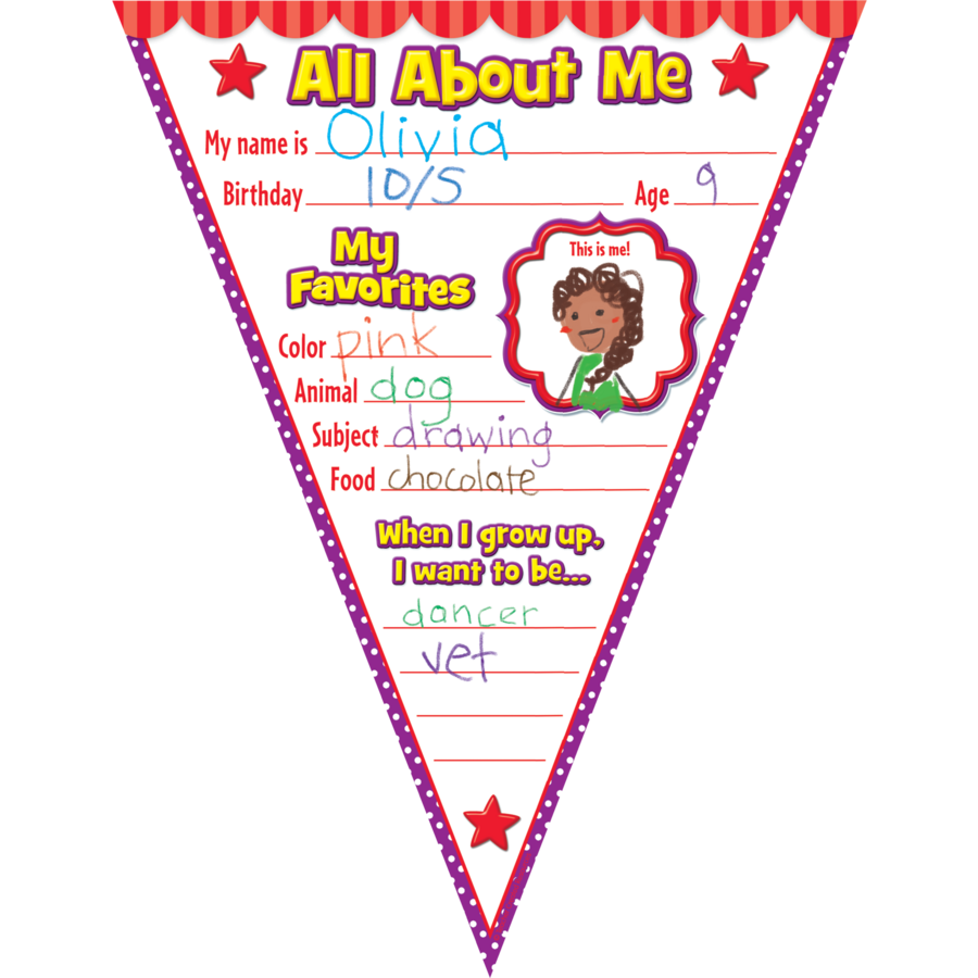 All About Me Pennants Bulletin Board Display Set – CM School Supply all-about-me-pennants-bulletin-board-display-set-cm-school-supply