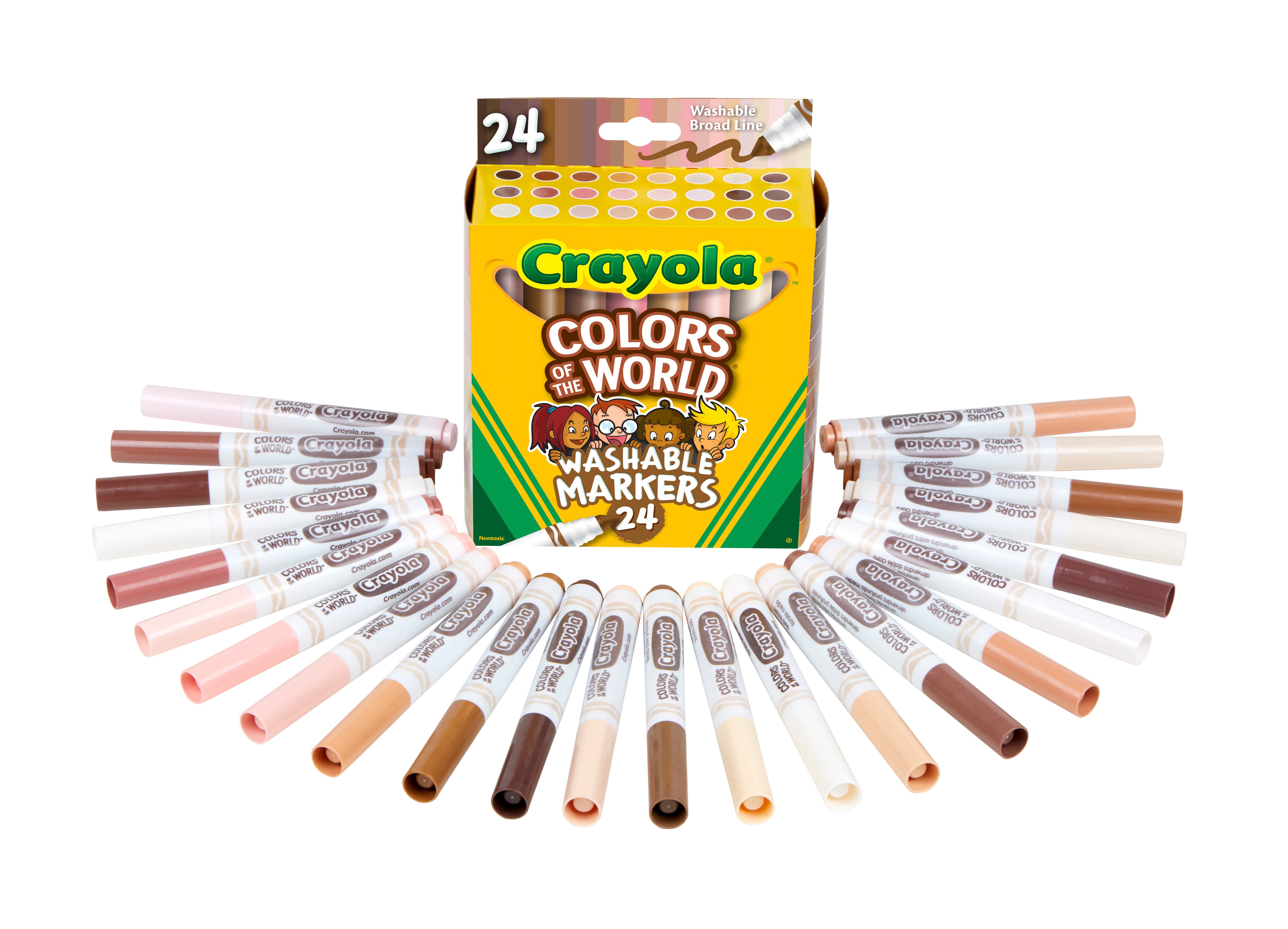 Crayola® Colors of the World Washable Skin Tone Markers, 24 Count