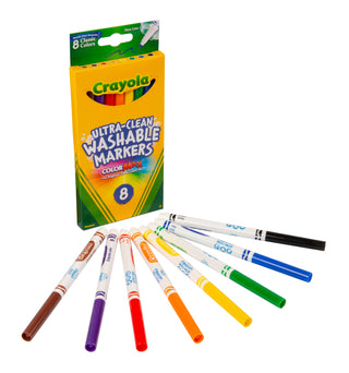 Crayola® 8 Count Washable Markers Bold Colors Fine Tip(D)