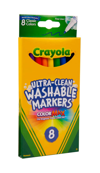Crayola® 8 Count Washable Markers Bold Colors Fine Tip(D)