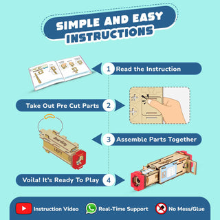 Telescope | Build-It-Yourself STEAM Kit | 8x Magnification | 8-15 years
