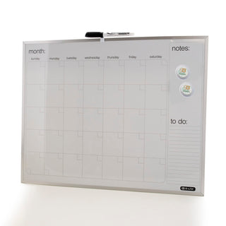Bazic 16" X 20" Aluminum Framed Magnetic Dry Erase Calender