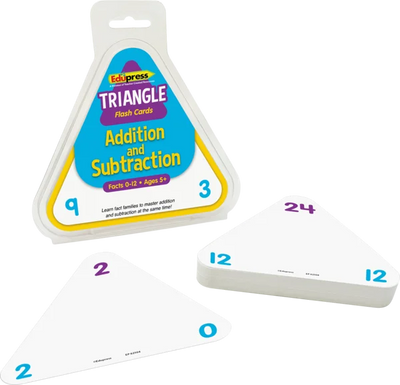 Addition and Subtraction Triangle Flash Cards