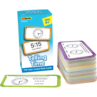 Telling Time Flash Cards Deluxe Set