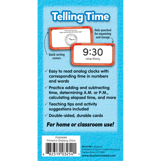Telling Time Flash Cards Deluxe Set