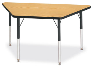 Berries Trapezoid Activity Table - Oak/Black/Black