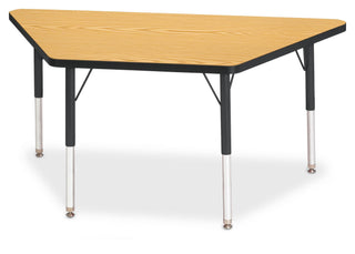 Berries Trapezoid Activity Table - Oak/Black/Black