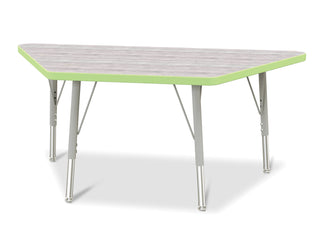 Berries Trapezoid Activity Table - Driftwood Gray/Key Lime/Gray