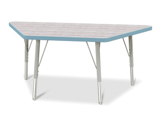 Berries Trapezoid Activity Table - Driftwood Gray/Coastal Blue/Gray