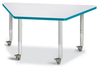 Berries Trapezoid Activity Table - Freckled Gray/Teal/Gray