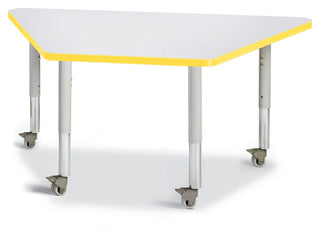 Berries Trapezoid Activity Table - Freckled Gray/Yellow/Gray