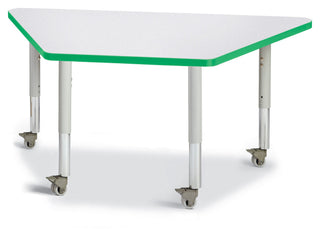 Berries Trapezoid Activity Table - Freckled Gray/Green/Gray