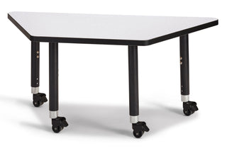 Berries Trapezoid Activity Table - Freckled Gray/Black/Black