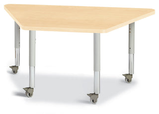 Berries Trapezoid Activity Table - Maple/Maple/Gray