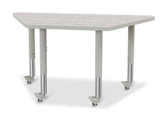 Berries Trapezoid Activity Table - Driftwood Gray/Gray/Gray