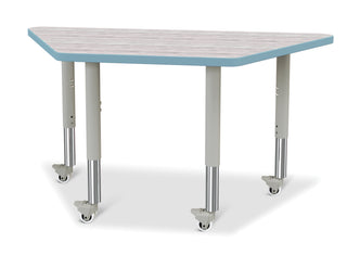 Berries Trapezoid Activity Table - Driftwood Gray/Coastal Blue/Gray