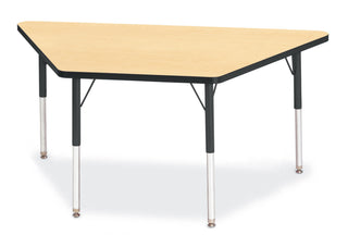 Berries Trapezoid Activity Table - Maple/Black/Black