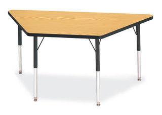 Berries Trapezoid Activity Table - Oak/Black/Black