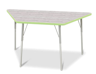 Berries Trapezoid Activity Table - Driftwood Gray/Key Lime/Gray