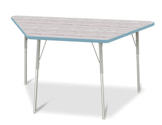 Berries Trapezoid Activity Table - Driftwood Gray/Coastal Blue/Gray