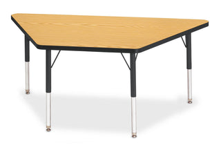 Berries Trapezoid Activity Table - Oak/Black/Black