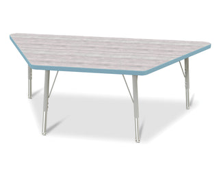 Berries Trapezoid Activity Table - Driftwood Gray/Coastal Blue/Gray