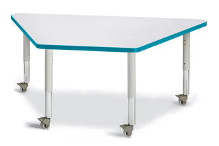 Berries Trapezoid Activity Table - Freckled Gray/Teal/Gray