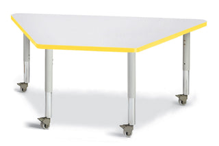 Berries Trapezoid Activity Table - Freckled Gray/Yellow/Gray