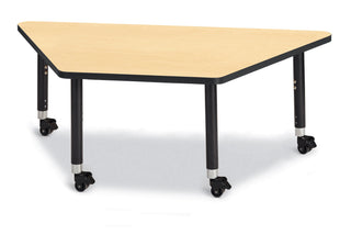 Berries Trapezoid Activity Table - Maple/Black/Black
