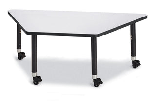 Berries Trapezoid Activity Table - Freckled Gray/Black/Black