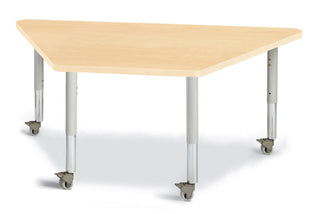Berries Trapezoid Activity Table - Maple/Maple/Gray