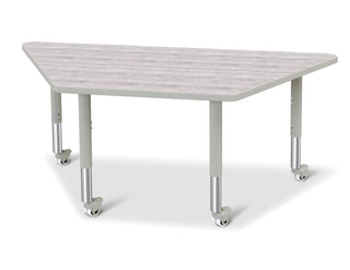 Berries Trapezoid Activity Table - Driftwood Gray/Gray/Gray