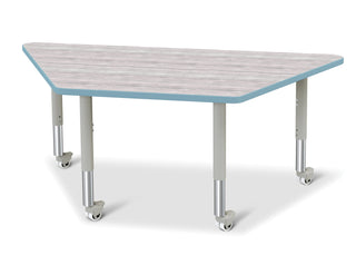 Berries Trapezoid Activity Table - Driftwood Gray/Coastal Blue/Gray