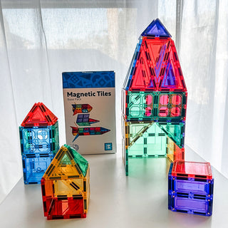 Learn and Grow Magnetic Tiles - Base Pack (64 Piece)
