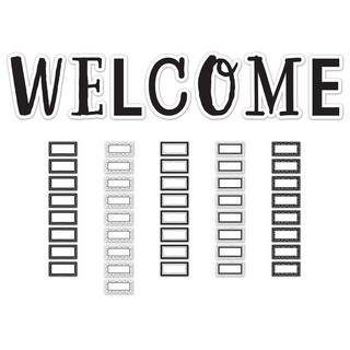 Black and White Welcome Bulletin Board Sets