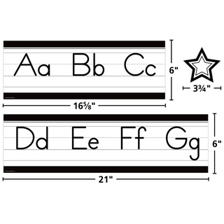 Black and White Alphabet Line Mini Bulletin Board