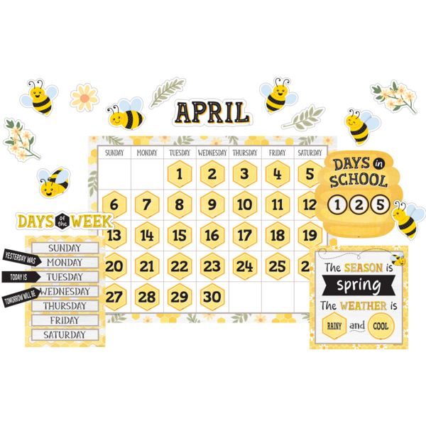 Buzzing Bees Calendar Bulletin Board Set