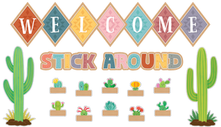 Happy Cactus Crew Welcome Bulletin Board Set
