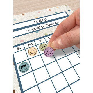 Calming Colors Smiley Faces Mini Stickers