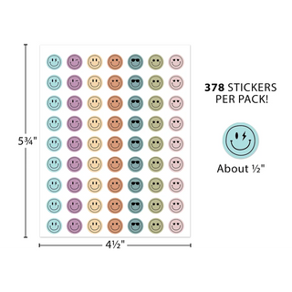 Calming Colors Smiley Faces Mini Stickers