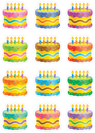 Birthday Cakes Mini Accents