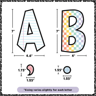Cool for School 7" Fun Font Letters