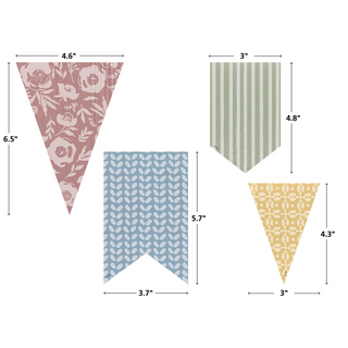 Classroom Cottage Pennants Accents - Assorted Sizes