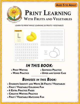 Print Learning With Fruits and Vegetables