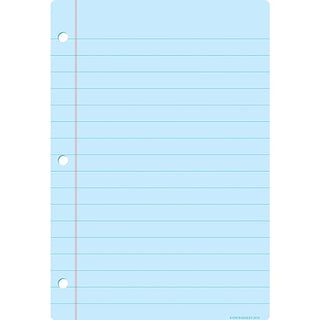 Smart Poly® Chart, 13" X 19", Light Blue Notebook Paper