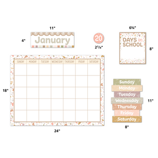 Terrazzo Tones Calendar Bulletin Board Set