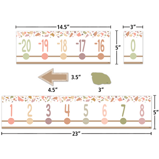 Terrazzo Tones Number Line (-20 to +120) Bulletin Board Set