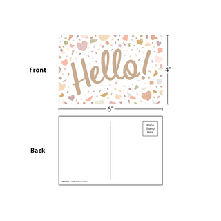 Terrazzo Tones Hello Postcards