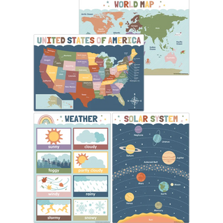 Earth Tones Early Learning Small Poster Pack
