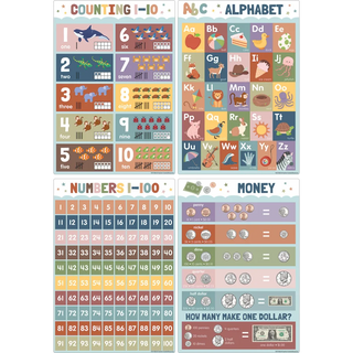 Earth Tones Early Learning Small Poster Pack